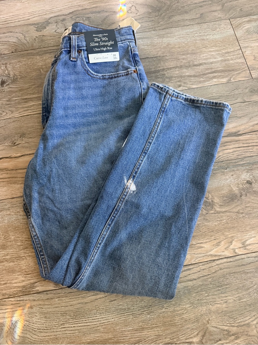 Abercrombie & Fitch Women’s Straight Leg Jeans - Medium Blue